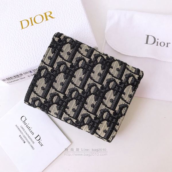 Dior包 迪奧零錢包 Dior馬鞍老花三折短錢包 S5613  Dyd1028